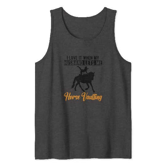 Funny Equestrian Horse Vaulting Wife Tank Tops
