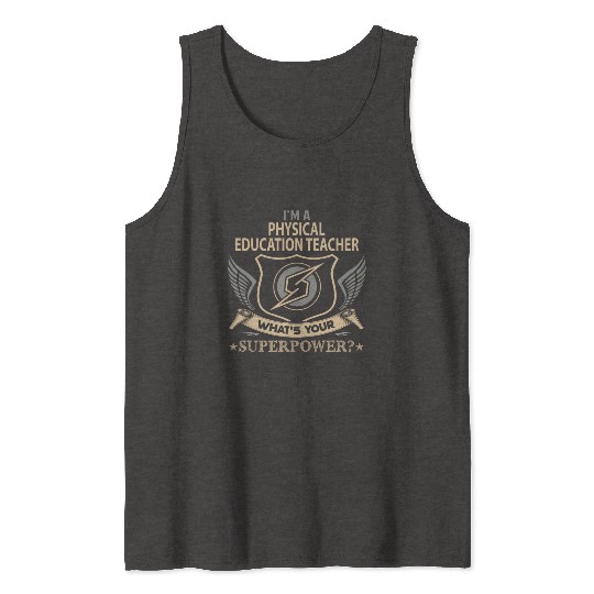 Physical Education Teacher Tank Tops - Superpower Jo