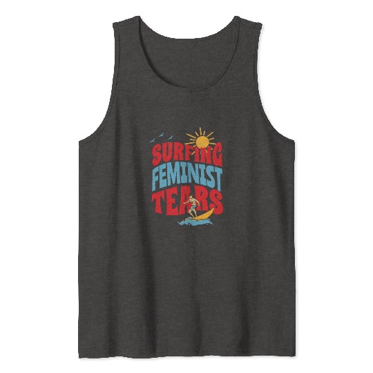 Surfing Liberal Tears Apparel Summer Time Tank Tops