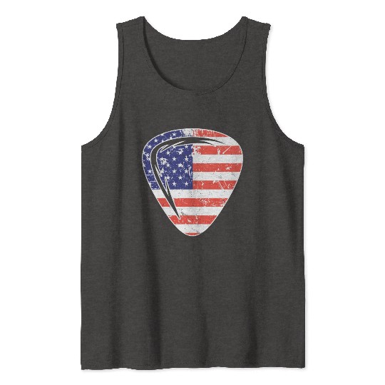 4th of July US Guitar Plectrum Tank Tops