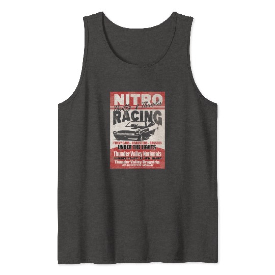 Vintage Hot Rod Classic Funny Drag Racing Poster Tank Tops