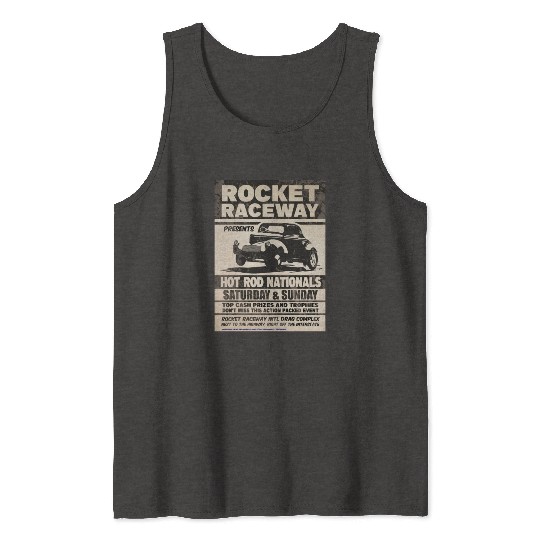 Vintage Hot Rod Classic Drag Racing Poster Tank Tops