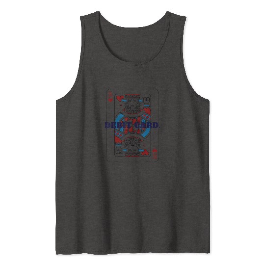 DEBIT CARD King of Hearts Playing Card Tank Tops