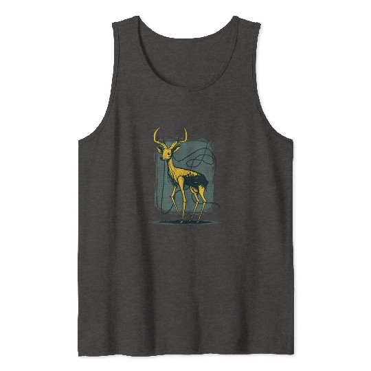 Yellow Deer 2 Tank Tops