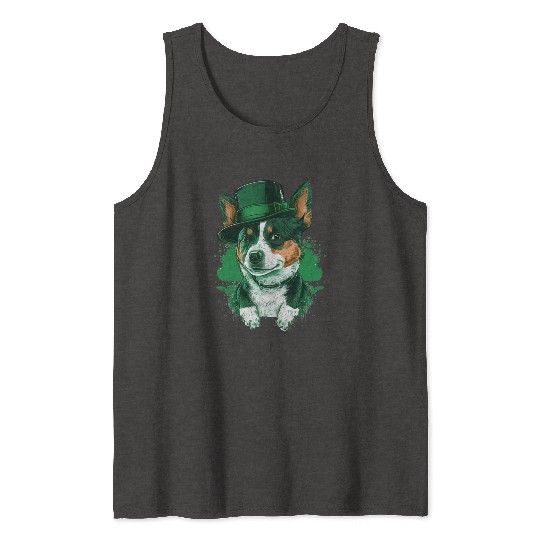 Lucky Pup St. Patricks Day for Dog Lovers. Tank Tops
