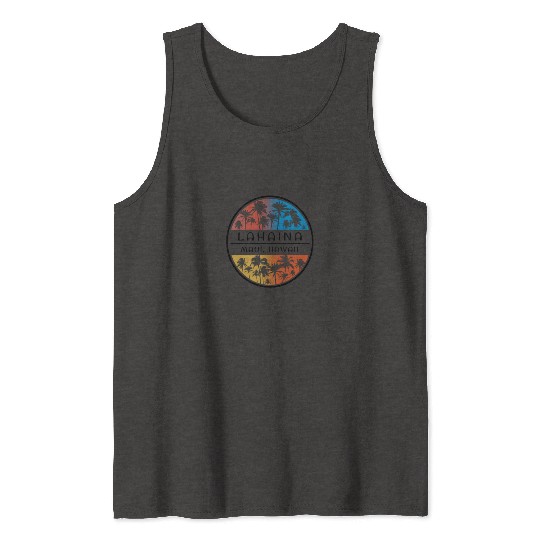 Lahaina Maui Hawaii Hawaiian Islands Palm Tree Tank Tops
