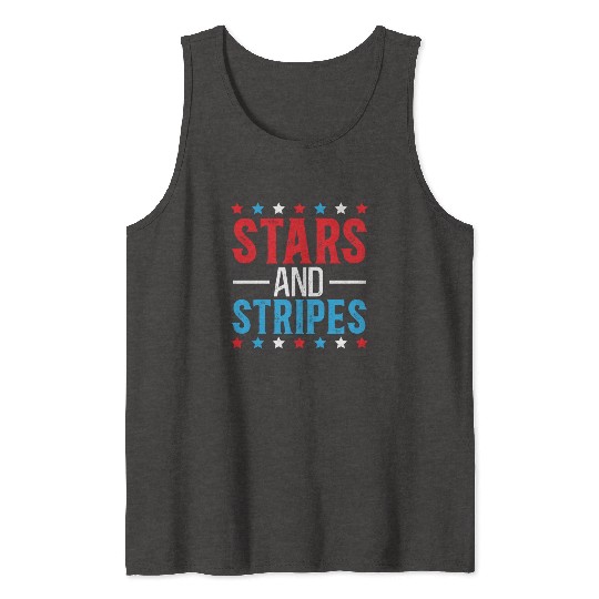 Stars And Stripes America USA Flag 4th Of July Tank Tops