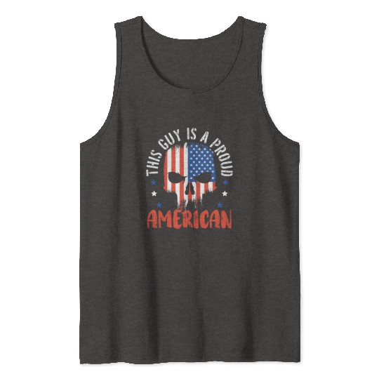 Patriotic America USA Flag 4th Of July American Tank Tops