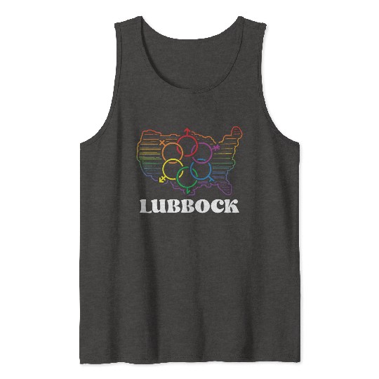 Lubbock Pride Month Pride Flag LGBT Community LGBT Tank Tops