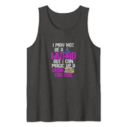 Librarian Bookworm Book Nerd Reading Library Tank Tops