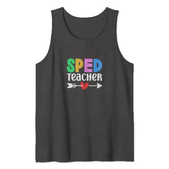 Sped Teacher Special Education Cute Awareness Tank Tops