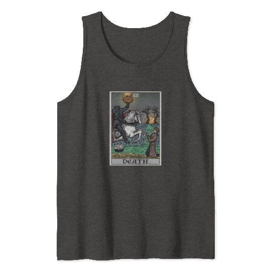 Death Tarot Card Terror Tarot Tank Tops