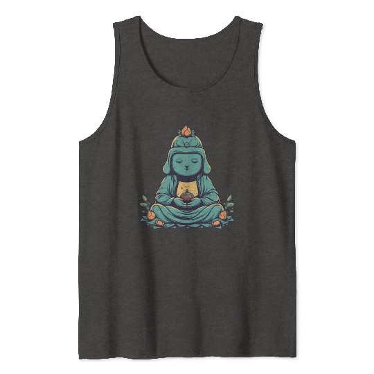 Meditating buddha Tank Tops