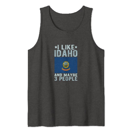 Idaho Flag US State Tank Tops