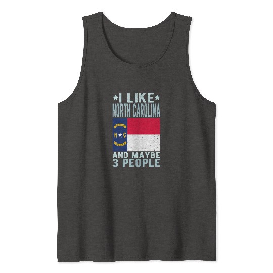 North Carolina Flag US State Tank Tops