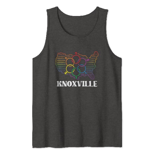 Knoxville Pride Month Pride Flag LGBT Community LG Tank Tops