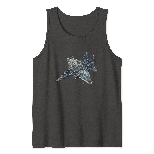 FIghter jet Tank Tops