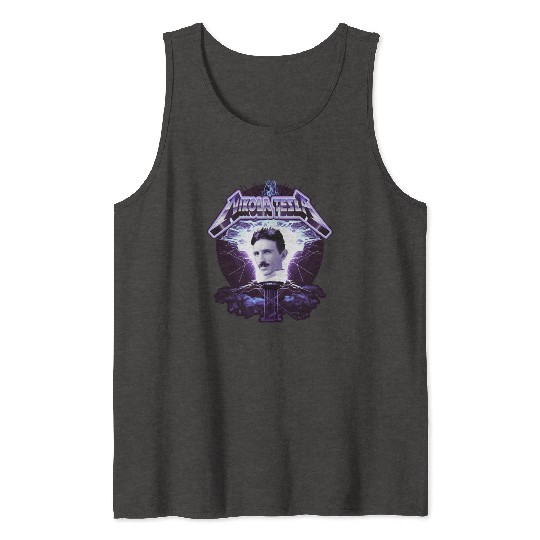 Nikola Tesla Heavy Metal Electricity by gnarly Tank Tops