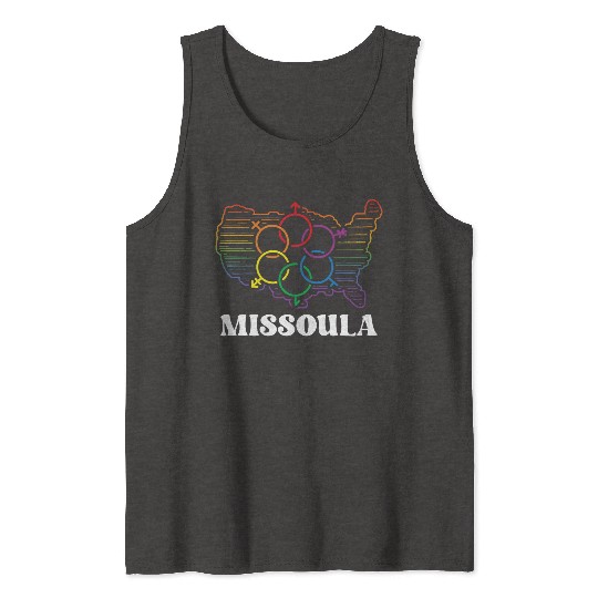 Missoula Pride Month Pride Flag LGBT Community LGB Tank Tops