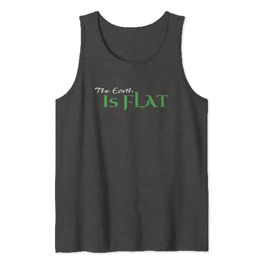 Flat Earth Green Tank Tops