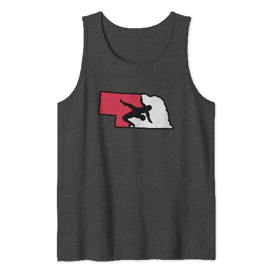 Nebraska Wrestling (State Colors) Tank Tops
