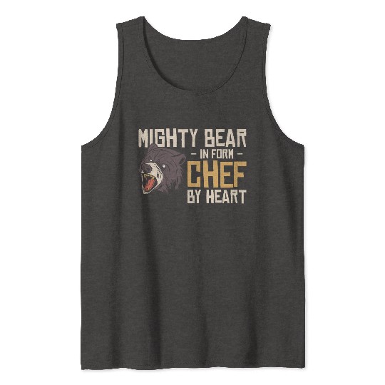 Chef Beast Animal Lover Bear Cooking Meals Tank Tops