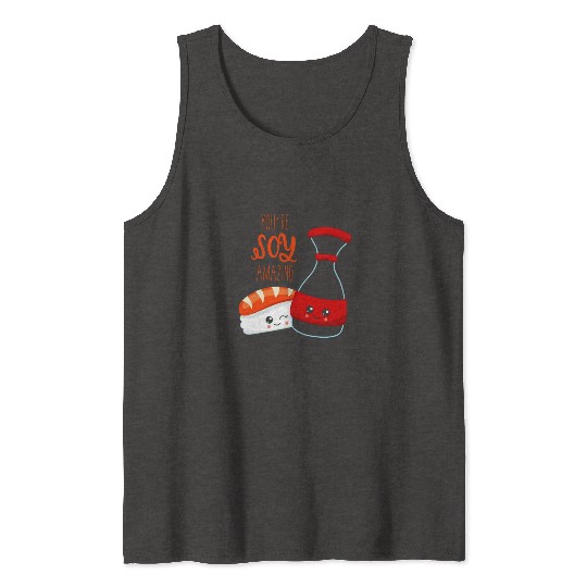 Modern Unique Japanese Sushi Sashimi Soy Tank Tops