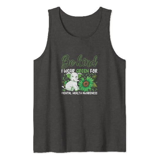 Kind May Green For Mental Health Awareness Month Tank Tops