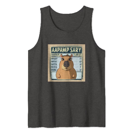 Wanted for 93 Felonies Na Capybara Mugshot Outlaw Tank Tops