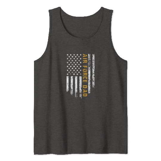 USA Flag Air Force Dad PILOT Tank Tops