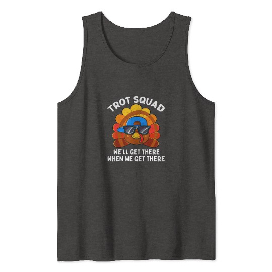Turkey Trot Squad Funny Thanksgiving Running Costu Tank Tops