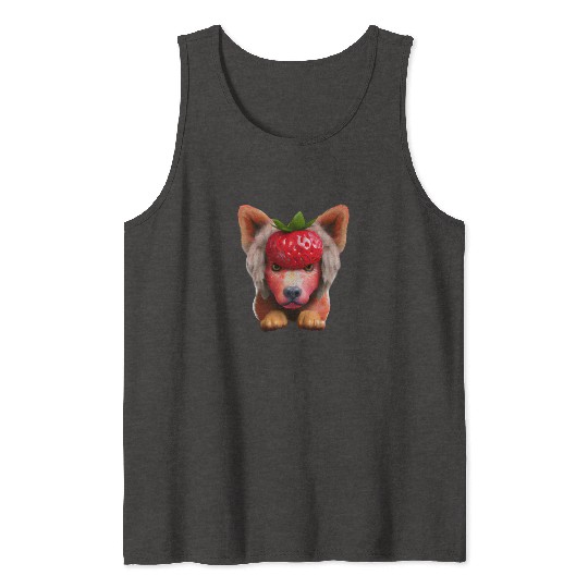 Strawberry dog dog Tank Tops