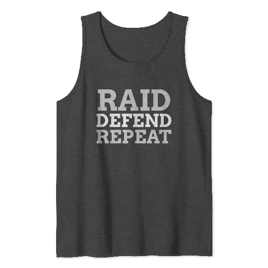 Raid Defend Repeat | Kabaddi Sport Tank Tops