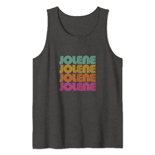Jolene Retro Vintage 70s 80s Rainbow Pink Song Sun Tank Tops