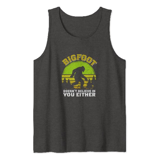 Bigfoot Mountain fan Hiker funny Nature boy Tank Tops