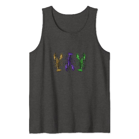 Lobster Mardi Gras Tank Tops