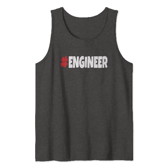 #engineer red&white Tank Tops