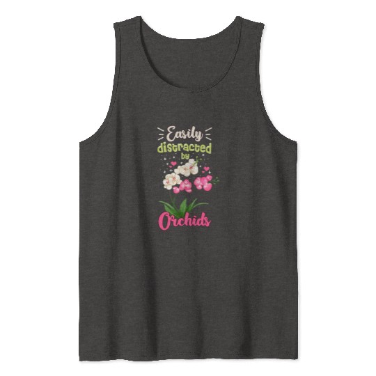 Orchid Flower Lover Art Tank Tops