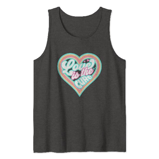 LOVE IS THE CURE (blue) Tank Tops
