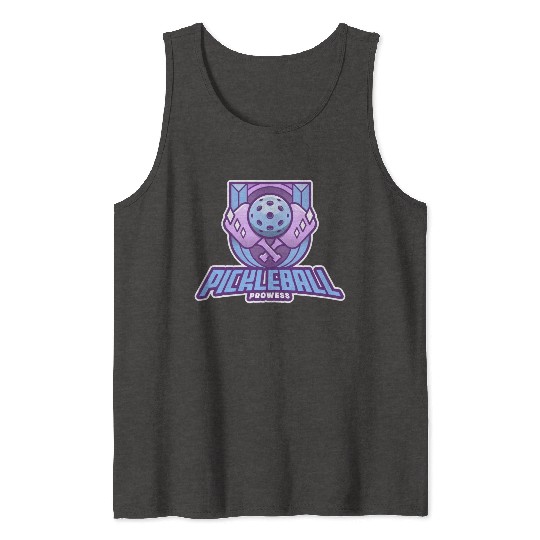 Pickleball Prowess | Paddle Sports Player Emblem Tank Tops