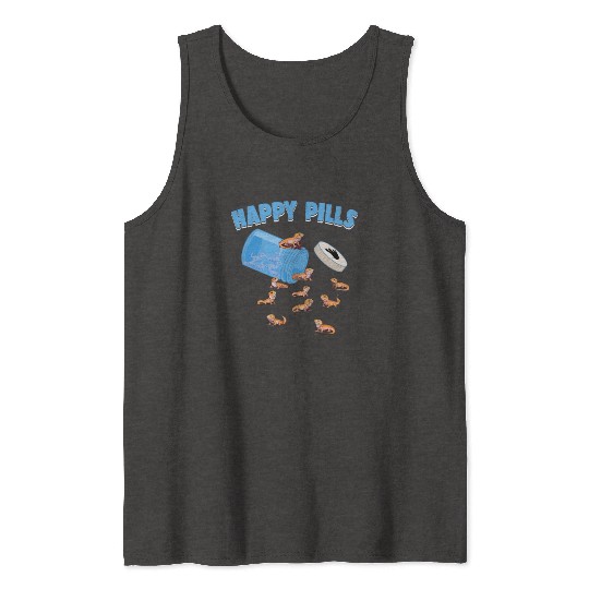 Happy Pills Lizards Funny Bearded Dragon Lovers Tank Tops