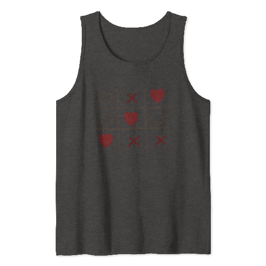 Cool Valentine s Day Criss Cross Heart Tank Tops