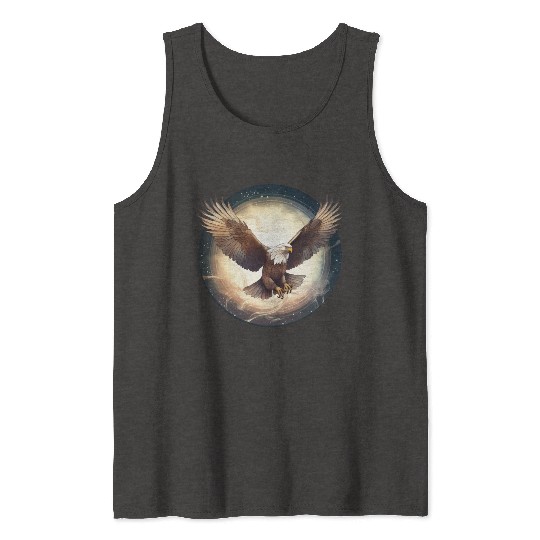 Flying Bald Eagle Tank Tops