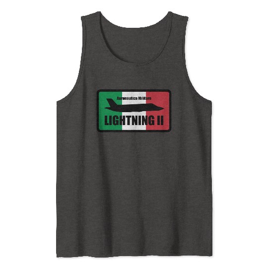 Italian F35 Lightning Small logo trending Tank Tops