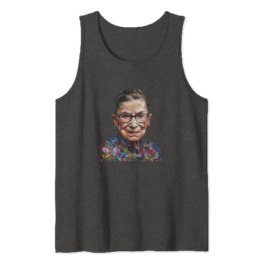 Ruth Bader Ginsburg portrait in a Monet style Tank Tops