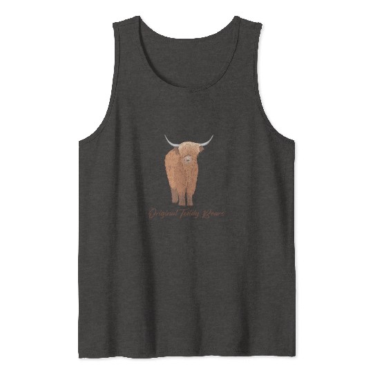 Original Teddy Bears Highland Cow Scottish Cattle Tank Tops