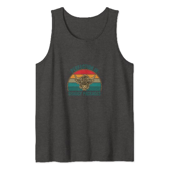 Perfection In Shaggy Packages Highland Cow Tank Tops