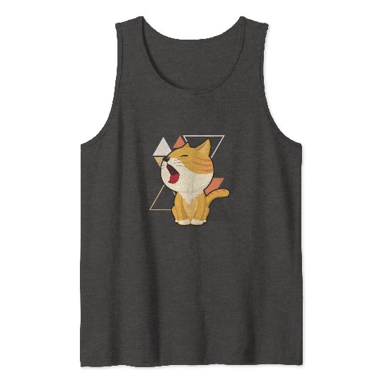 Cute little cat adorable kitty Kittenlove cat mom Tank Tops