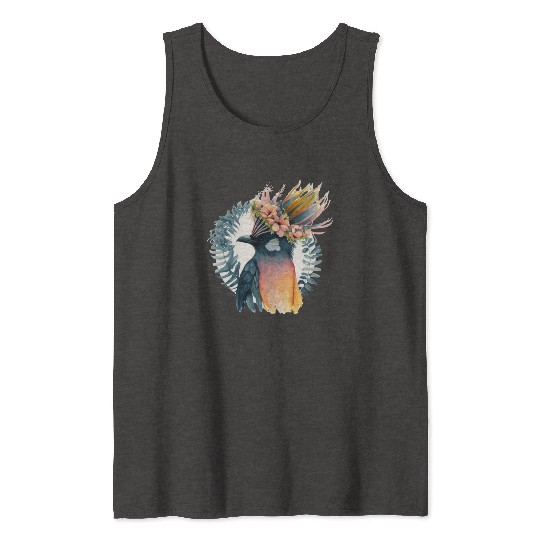 Cute Bird Of Paradise Bird Flower Crown Pet Birds Tank Tops