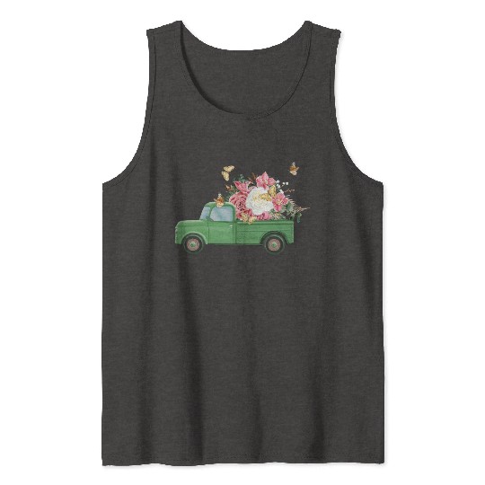 Truck Flower Sublimation Tank Tops